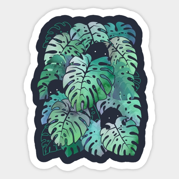 Monstera Monsters Sticker by littleclyde